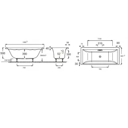 Акриловая ванна Evok 180х80 см, с ножками E60269-00 Jacob Delafon