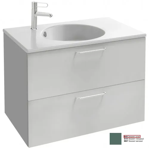 Модуль под раковину Odeon Rive Gauche 80х50,8х56,8 см, 2 ящика, эвкалипт сатин, ручки хром EB2522-R5-S49 Jacob Delafon