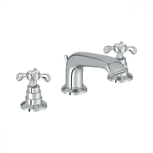Смеситель для раковины на 3 отверстия Cleo вентильные ручки, с донным клапаном E24306-CP Jacob Delafon