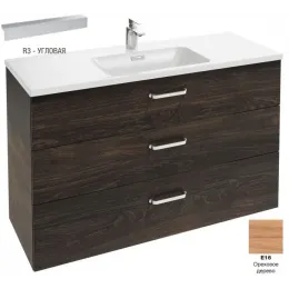 Модуль под раковину Vox 120х46х73,4 см, 3 ящика, ореховое дерево, угловые ручки EB2091-R3-E16 Jacob Delafon