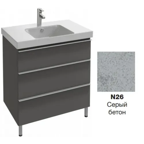 Модуль под раковину Odeon Up 77х48,5х73,8 см, серый бетон EB993-N26 Jacob Delafon
