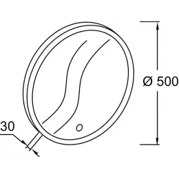 Зеркало 50х50 см, с подсветкой EB1426-NF Jacob Delafon