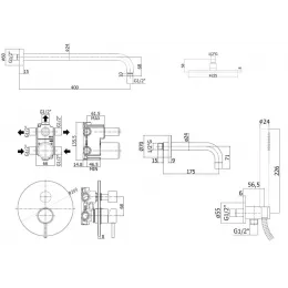 Комплект смесителей PAFFONI Light KITLIG019CR139