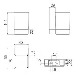 Стакан для щеток INDA INDISSIMA A88100CR21