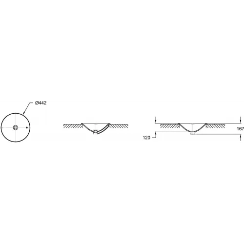 Встраиваемая сверху раковина Carillon 44,2х44,2 см, санфарфор E96118-0 Jacob Delafon