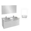 Комплект мебели для ванной Struktura 120 см, белый, 1 выдвижной ящик, с 2 отверстиями под смеситель, полотно, подвесной монтаж EB1085-NF+EXF112-00+EB1287-N18 Jacob Delafon