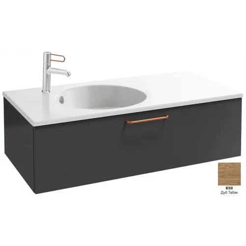 Модуль под раковину Odeon Rive Gauche 100х50,8х28,3 см, 1 ящик, медная ручка, дуб табак EB2516-R7-E52 Jacob Delafon