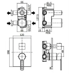 Смеситель для душа Paffoni Ringo RIN018CR/M