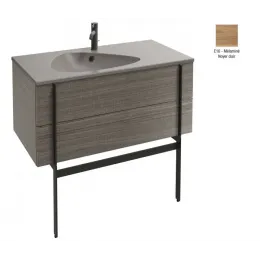 Модуль с раковиной Nouvelle Vague 100 см, цвет ореховое дерево, подвесной монтаж EXAQ112-Z-00+EB3032-E16 Jacob Delafon