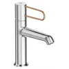 Смеситель для умывальника Odeon Rive Gauche ручка - медный, неповоротный излив, без донного клапана E21029-CPR-CP Jacob Delafon
