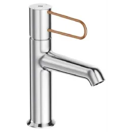 Смеситель для умывальника Odeon Rive Gauche ручка - медный, неповоротный излив, без донного клапана E21029-CPR-CP Jacob Delafon