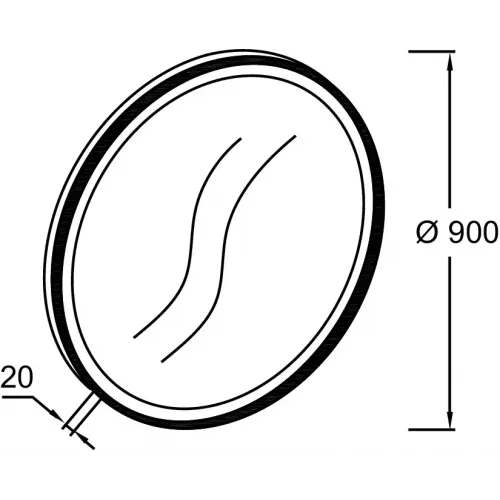 Зеркало 90х90 см, телесный сатин, с подсветкой EB1290-S09 Jacob Delafon