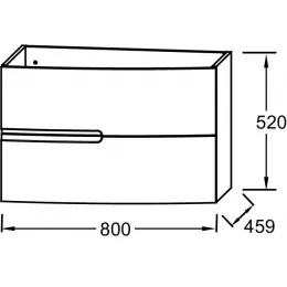 Модуль под раковину Nona 80х45,9х52 см, серый антрацит EB1888RU-442 Jacob Delafon