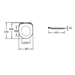 Сиденье для унитаза Cleo 1889 термодюр, с микролифтом, быстросъемное E24048-0 Jacob Delafon
