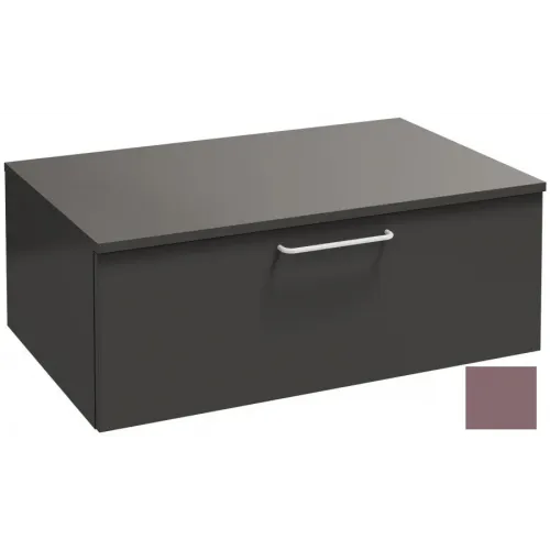 Тумба для ванной Odeon Rive Gauche 1 ящик, ручка хром, нежно-розовый глянцевый, подвесной монтаж 80х51,5 см EB2538-R5-G1B Jacob Delafon