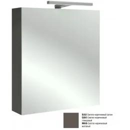 Зеркало Odeon Up 60х65 см, розетка, правосторонний, светло-коричневый глянцевый, с подсветкой EB1362D-G80 Jacob Delafon