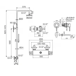 Комплект для душа Plumberia Selection IXO KITXO6302BO210