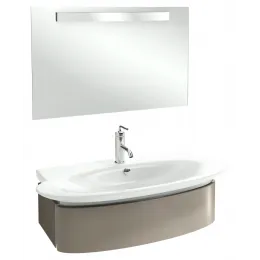 Комплект мебели для ванной Presqu'ile 100 см, матовый оливковый, с подсветкой, подвесной монтаж E4436-00+EB1109-NF+EB1100-M47 Jacob Delafon