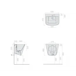 Подвесная раковина Galassia Meg11 5482