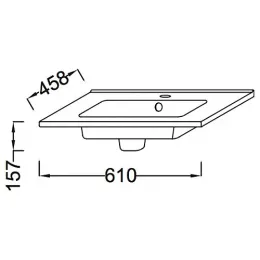 Мебельная раковина Ola 61х45,8 см EXS112-00 Jacob Delafon