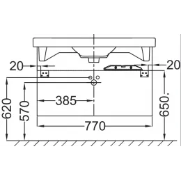 Модуль под раковину Odeon Up 77х48,5х53 см, смешанное дерево EB895-F90 Jacob Delafon