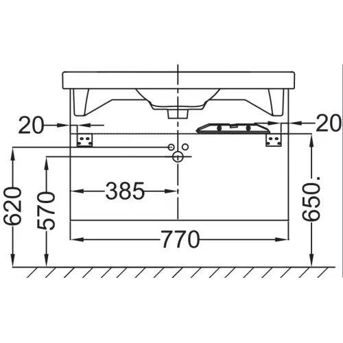 Модуль под раковину Odeon Up 77х48,5х53 см, смешанное дерево EB895-F90 Jacob Delafon