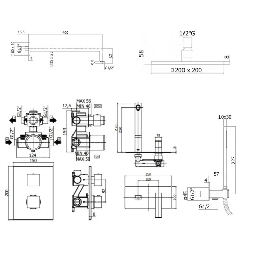 Комплект смесителей PAFFONI Elle KITLEQ518NO105