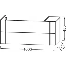 Модуль под раковину Nouvelle Vague 100х50,8х45,2 см, 2 ящика, фуксия сатин EB3031-S16 Jacob Delafon