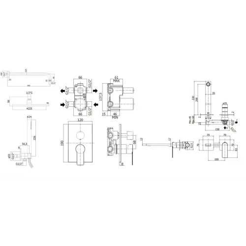 Комплект для душа Paffoni Tango KITTA018RCR105