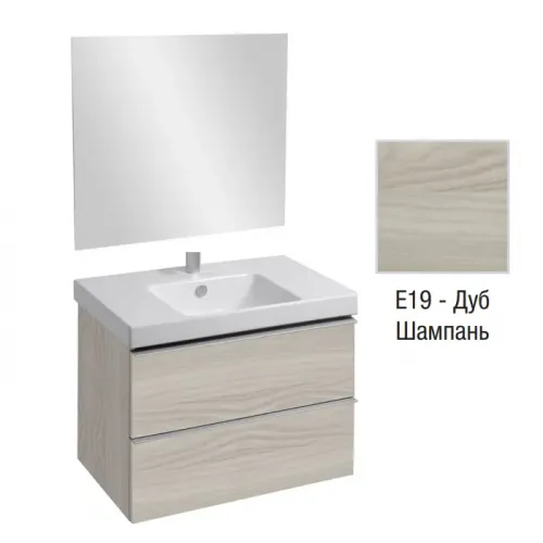 Комплект мебели для ванной Odeon Up 80 см, дуб шампань, подвесной монтаж E4796-00+EB1098-NF+EB895-E19 Jacob Delafon