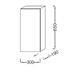 Шкаф Parallel 30х19х65 см, петли слева, квебекский дуб, левый EB513G-E10 Jacob Delafon