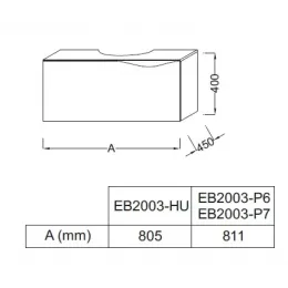 Модуль с раковиной Stillness 120 см, выдвижной ящик, плавное закрытие, полупьедестал, встроенные ручки, белый, подвесной монтаж E1292-00+EB2003-HU Jacob Delafon