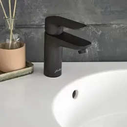 Комплект смесителей Oscar матовый, лейка 5 режимов, чёрный цвет, для раковины, для ванны и душа, душевой гарнитур E29845RU-BL Jacob Delafon