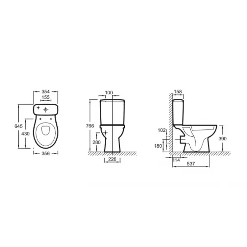 Бачок унитаза Patio нижняя подводка ETB212-00 Jacob Delafon