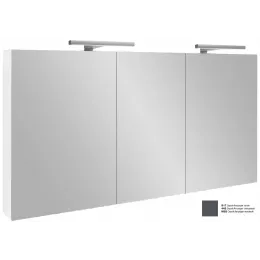 Зеркало 100х65 см, 3 шкафчика, серый антрацит глянцевый, с подсветкой EB1367-442 Jacob Delafon