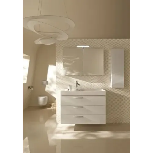 Модуль с раковиной Rythmik 80 см, малиновый блестящий, 3 выдвижных ящика, с 1 отверстием для смесителя, подвесной монтаж EXP112-Z-00+EB1308-R3 Jacob Delafon