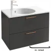 Модуль под раковину Odeon Rive Gauche 80х50,8х56,8 см, 2 ящика, серый антрацит, ручки - черный EB2522-R9-N14 Jacob Delafon
