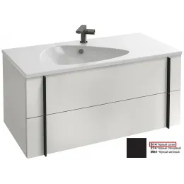 Модуль под раковину Nouvelle Vague 100х50,7х45,5 см, 2 ящика, черный сатин EB3032-S14 Jacob Delafon