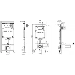 Комплект унитаза с инсталляцией Patio глубина унитаза 54см, клавиша хром глянец, с микролифтом, быстросъемное E21734RU-00 Jacob Delafon