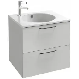 Модуль под раковину Odeon Rive Gauche 60х50,8х56,8 см, 2 ящика, белый, черные ручки EB2520-R9-N18 Jacob Delafon