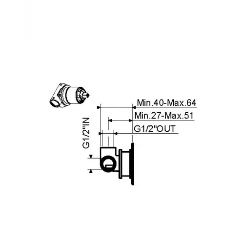 Внутренняя часть смесителя для душа Plumberia Selection INT1135