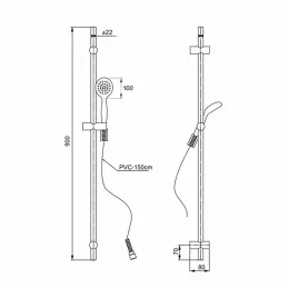 Душевой гарнитур PAINI Torino, хром (CR)