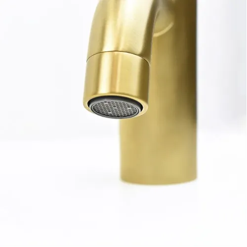 Смеситель для раковины PAINI Cox без донного клапана, брашированное золото PVD (PJ)