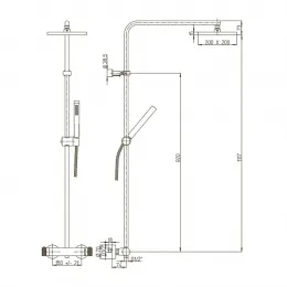 Душевая система PAINI Fluxio с термостатом, хром (CR)