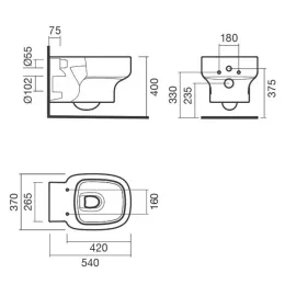 Унитаз подвесной Sanitana BE YOU