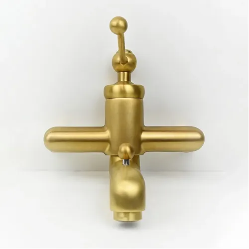 Смеситель для ванны PAINI Duomo с аксессуарами, брашированное золото PVD (PJ)