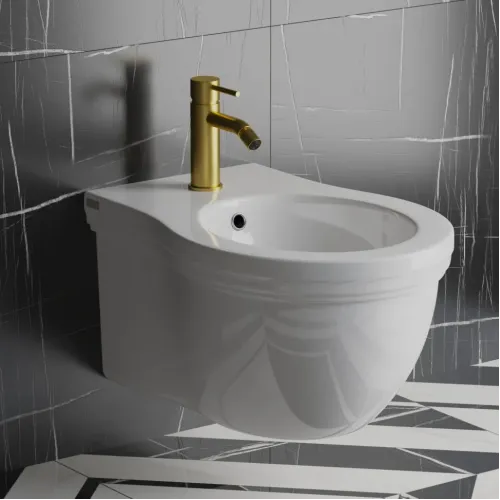 Смеситель для биде PAINI Cox без донного клапана, брашированное золото PVD (PJ)