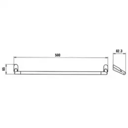 Держатель для полотенец PAINI Morgana 400 мм., хром (CR)