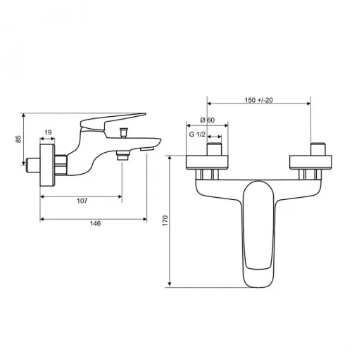 Комплект смесителей PAINI Laguna 3в1, для раковины и ванны с гарнитуром