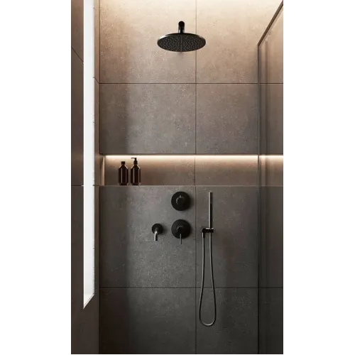 Встраиваемый дивертор PAINI Cox на 3 выхода, черный брашированный PVD (PZ)